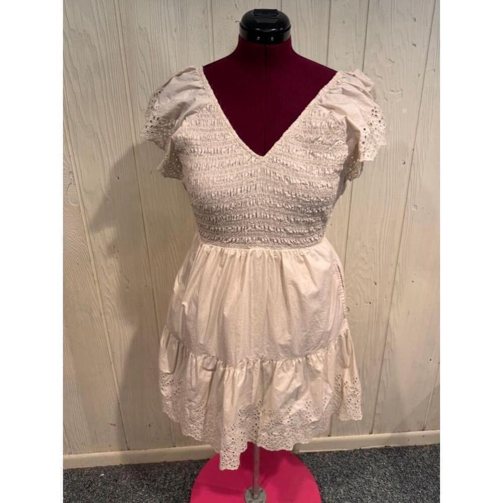 Women's Gap White Eyelet Dress Size L
